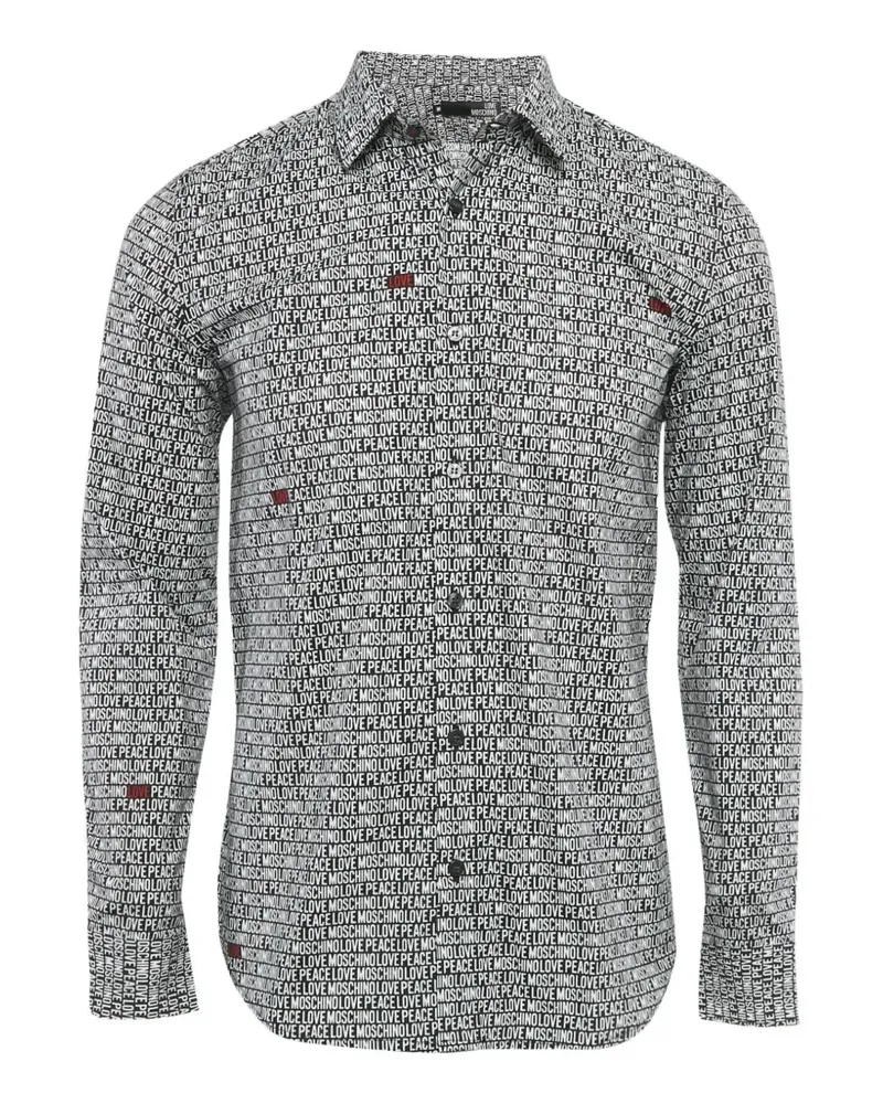 Moschino Hemd mit Logo-Print - Schwarz Schwarz