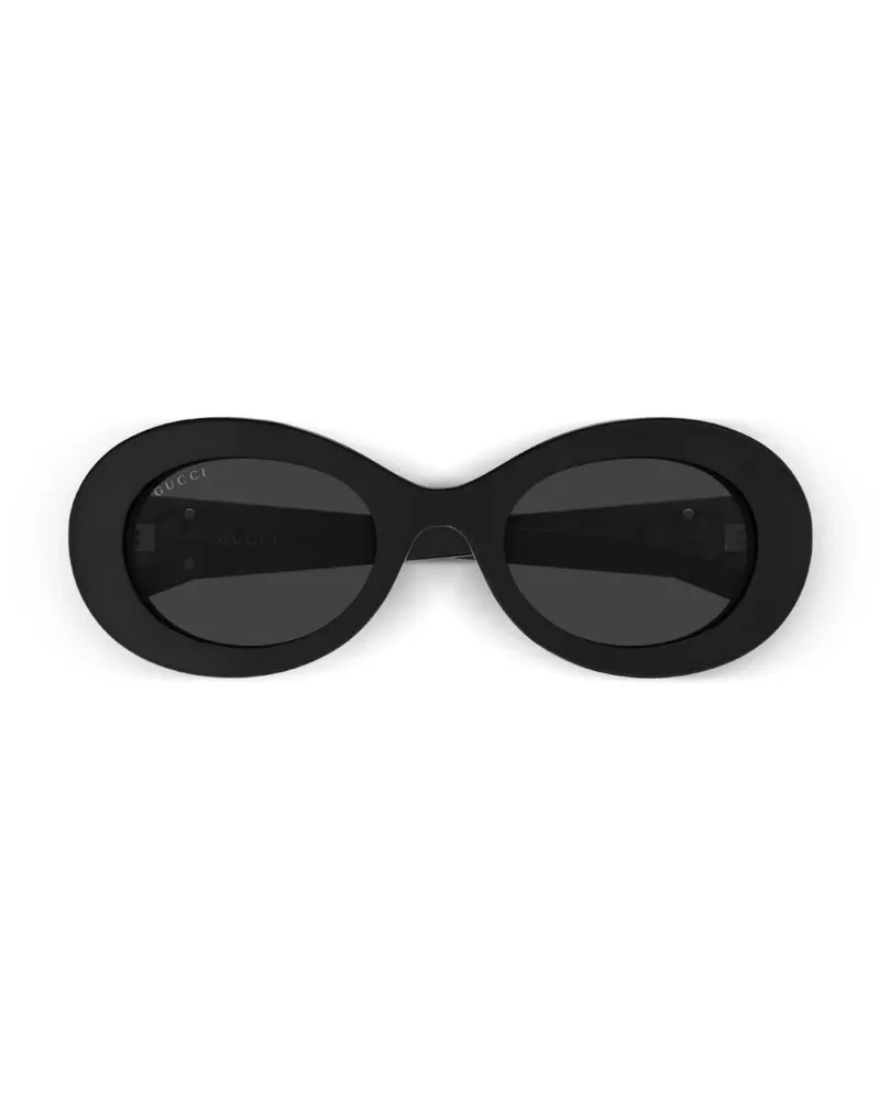 Gucci Interlocking G round-frame sunglasses - Schwarz Schwarz