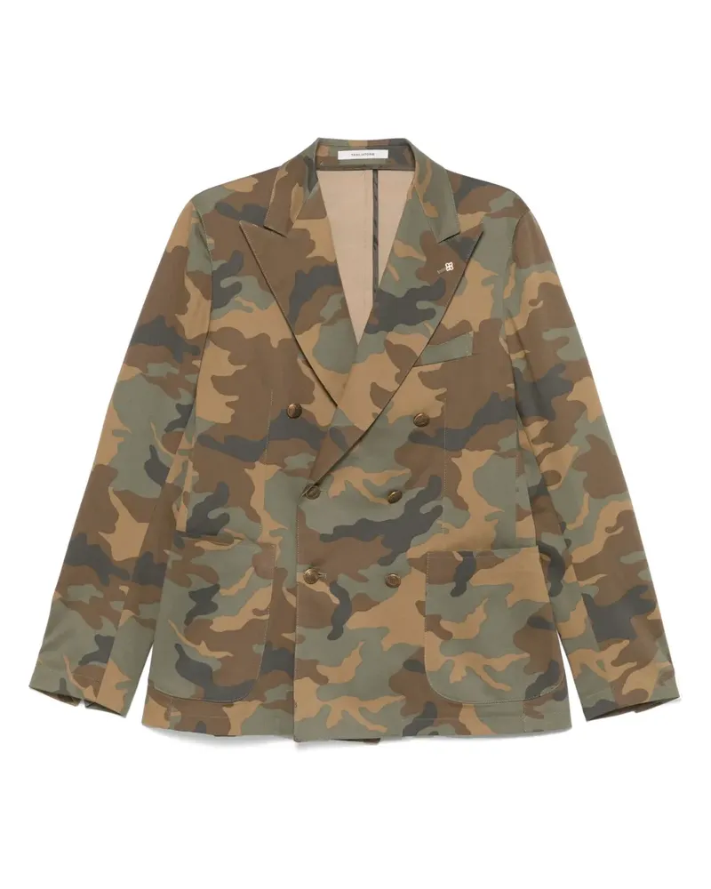 Tagliatore Sakko mit Camouflagemuster - Braun Braun