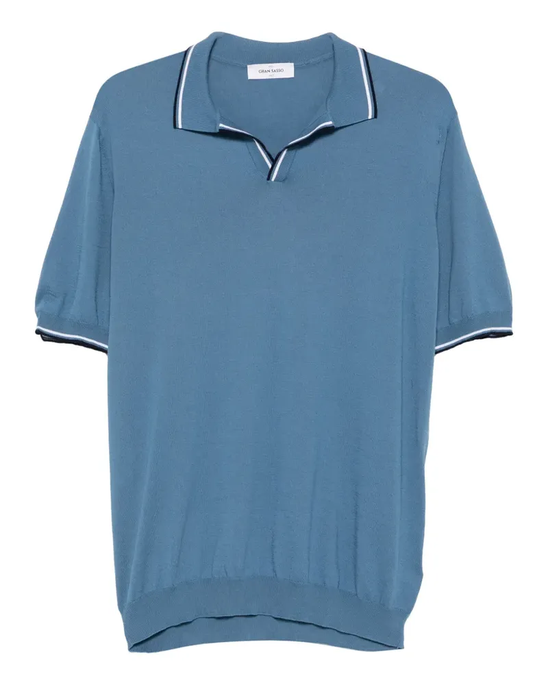 Gran Sasso contrast-trim short-sleeve T-shirt - Blau Blau