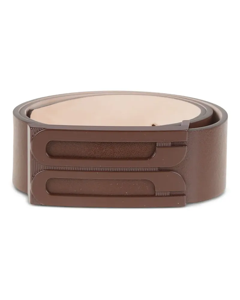 Victoria Beckham Ledergürtel mit Logo-Schild - Braun Braun