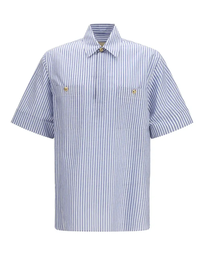 Valentino Garavani striped short-sleeve shirt - Blau Blau