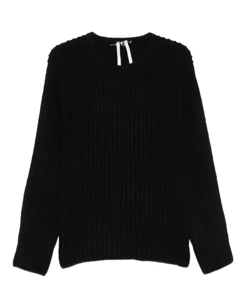 Label Under Construction ribbed-knit sweater - Schwarz Schwarz