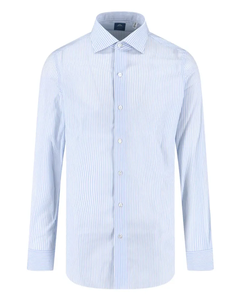 Finamore 1925 Gestreiftes Hemd - Blau Blau