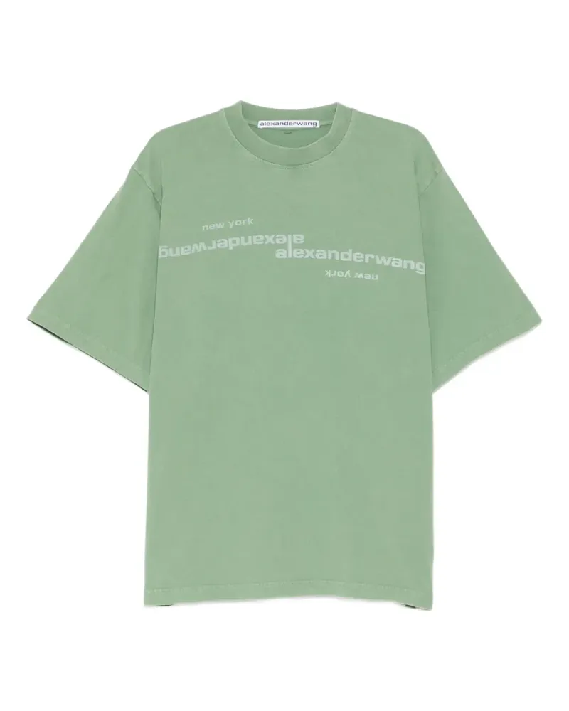 Alexander Wang T-Shirt mit Logo - Grün Grün