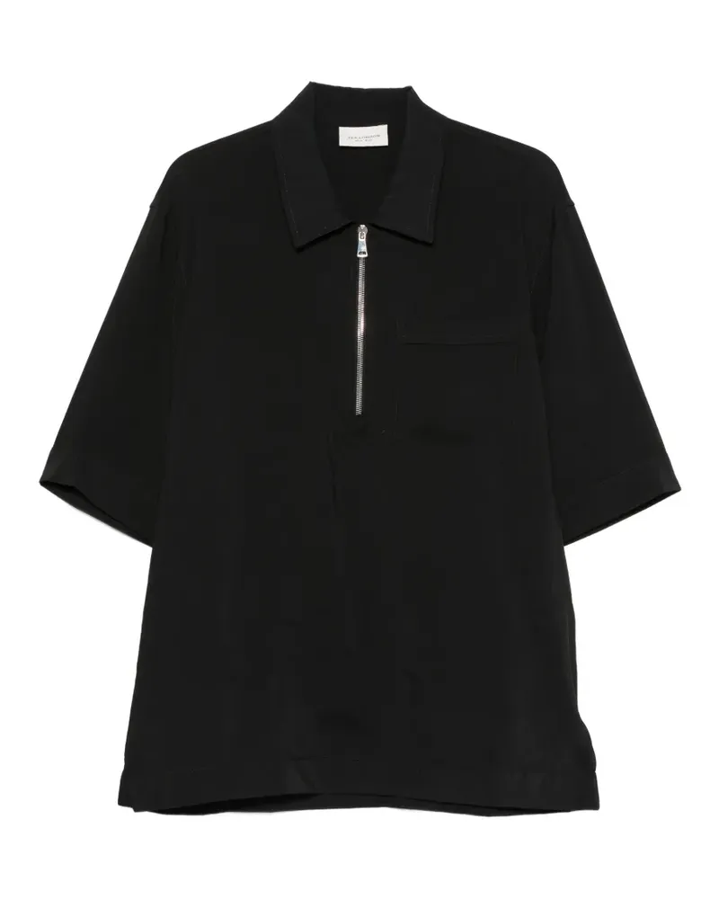 Yes London quarter-zip short-sleeve polo shirt - Blau Blau