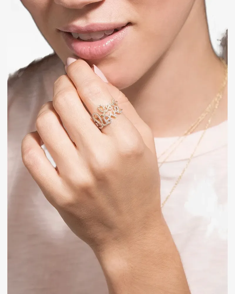 Sydney Evan 14kt Yellow Gold Diamond Love Ring Gold