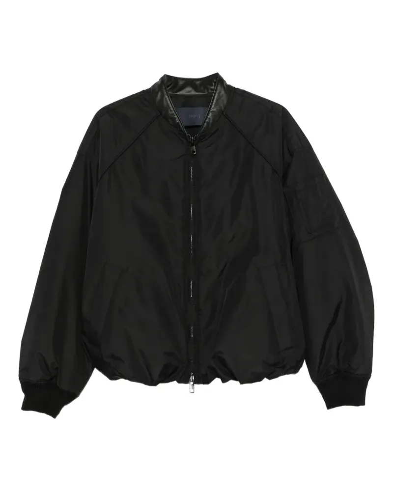 JUUN.J panelled zip-up jacket - Schwarz Schwarz