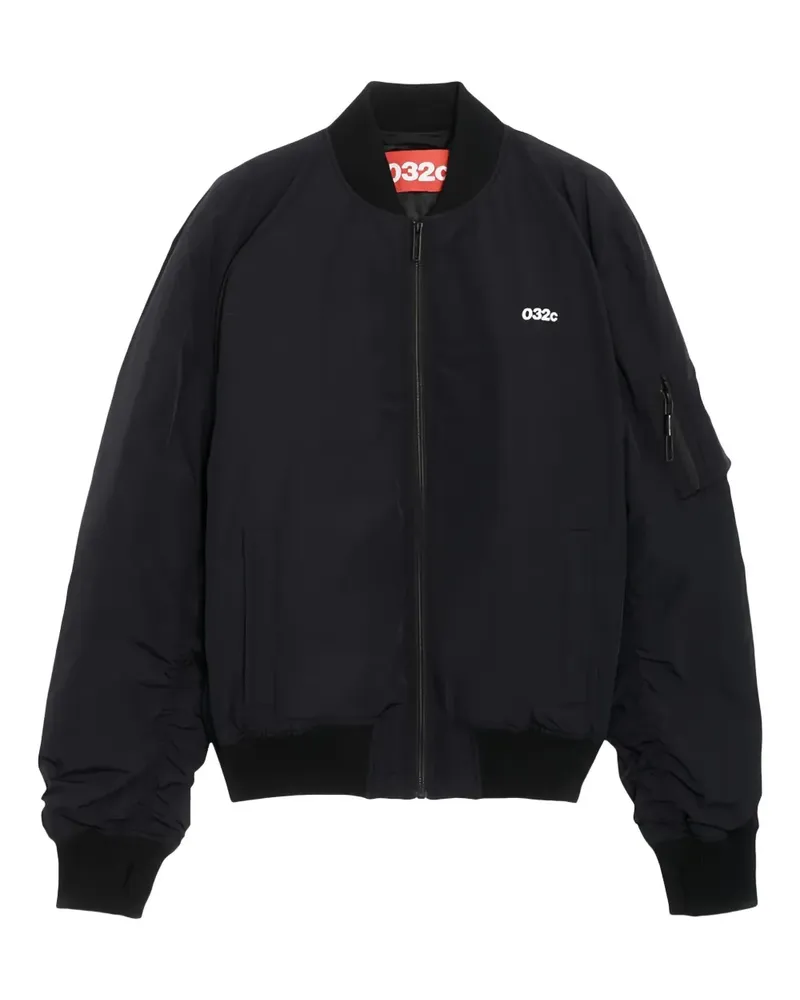 032c Bomberjacke mit Logo-Stickerei - Schwarz Schwarz