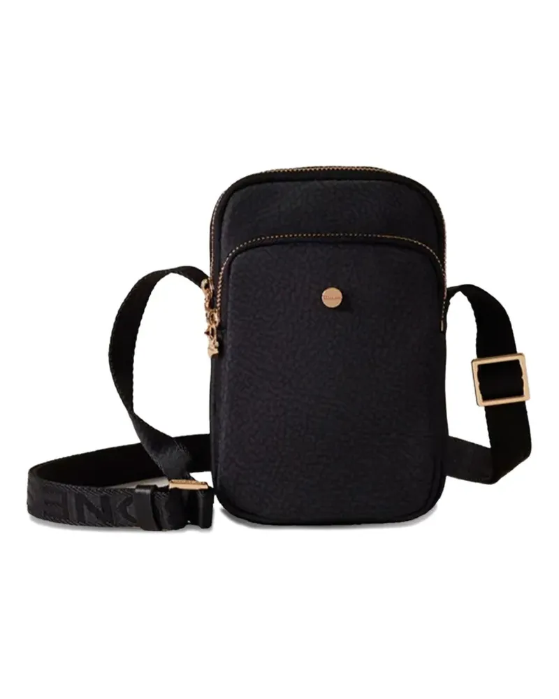 Borbonese Porta Handytasche mit Reißverschluss - Schwarz Schwarz