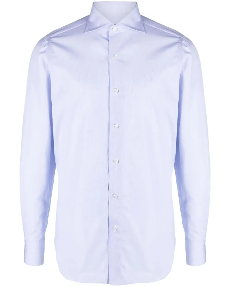 Finamore 1925 Langärmeliges Hemd - Blau Blau