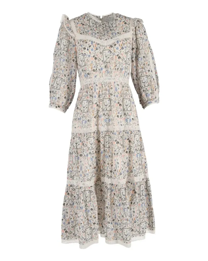 Vilshenko Midikleid mit Print - Nude Nude