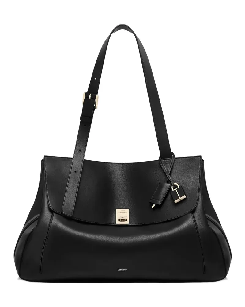 Tom Ford large Besace leather tote bag - Schwarz Schwarz