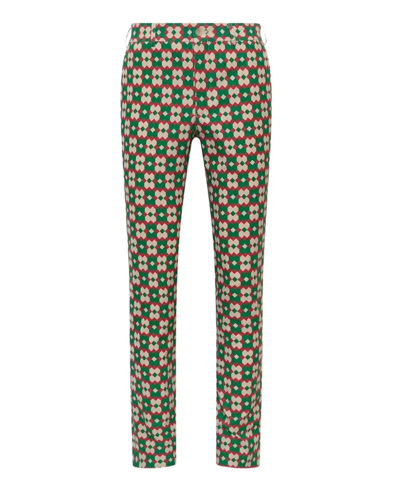 Comme des Garçons Hose mit geometrischem Print - Grün Grün