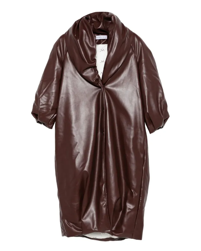 Rowen Rose Langer Mantel mit kurzen Ärmeln - Braun Braun