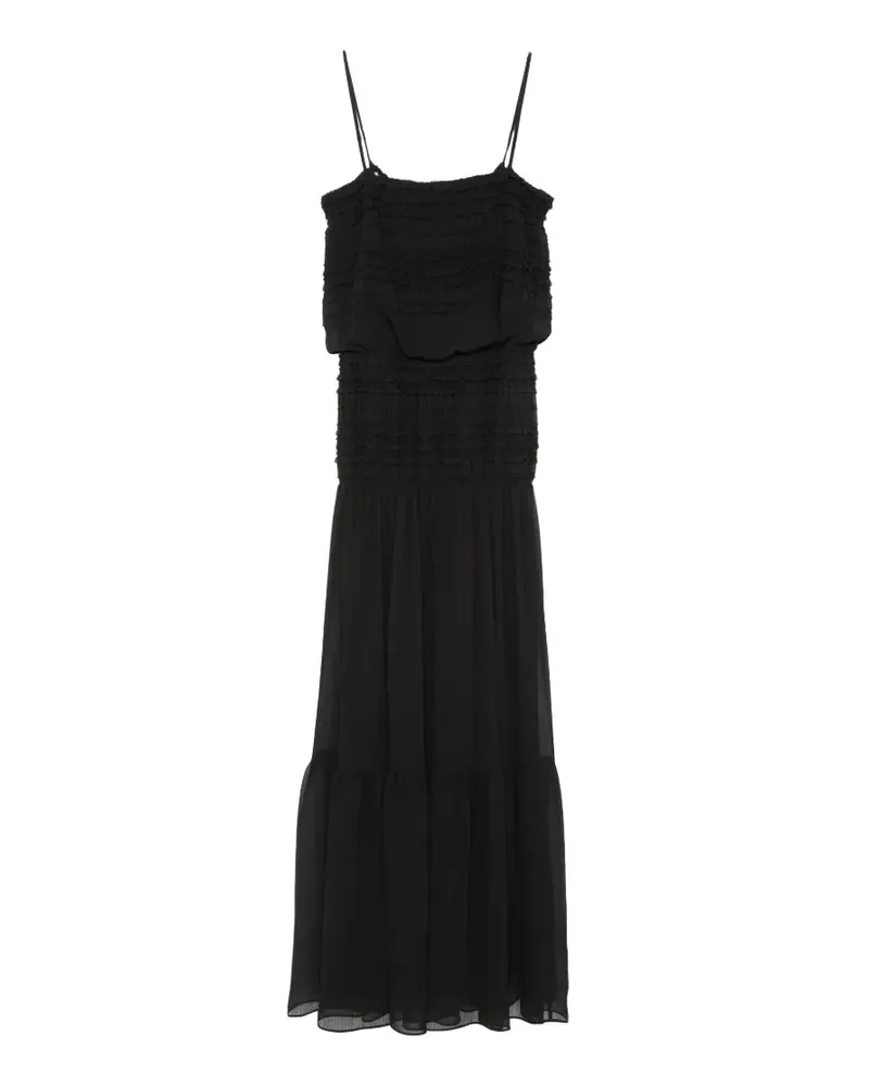 JUUN.J ruffled tiered dress - Schwarz Schwarz