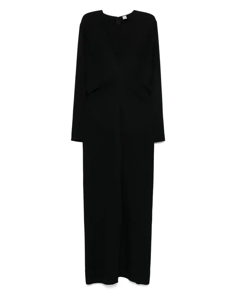 Totême Maxikleid mit lockerem Schnitt - Schwarz Schwarz