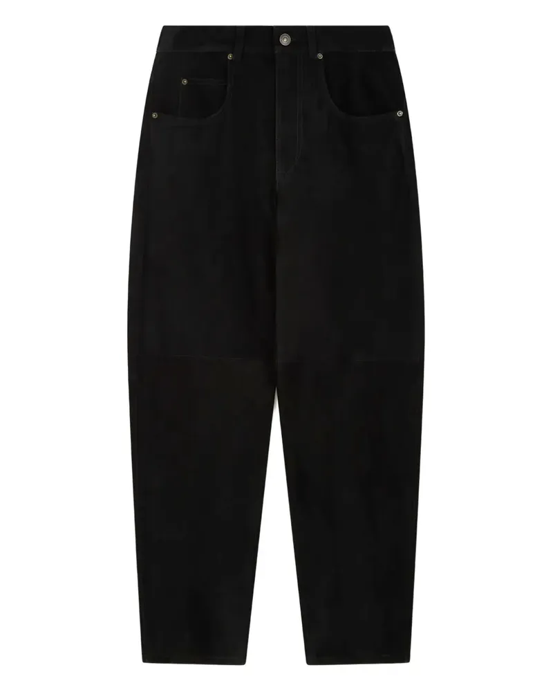 Isabel Marant Hose aus Wildleder - Schwarz Schwarz