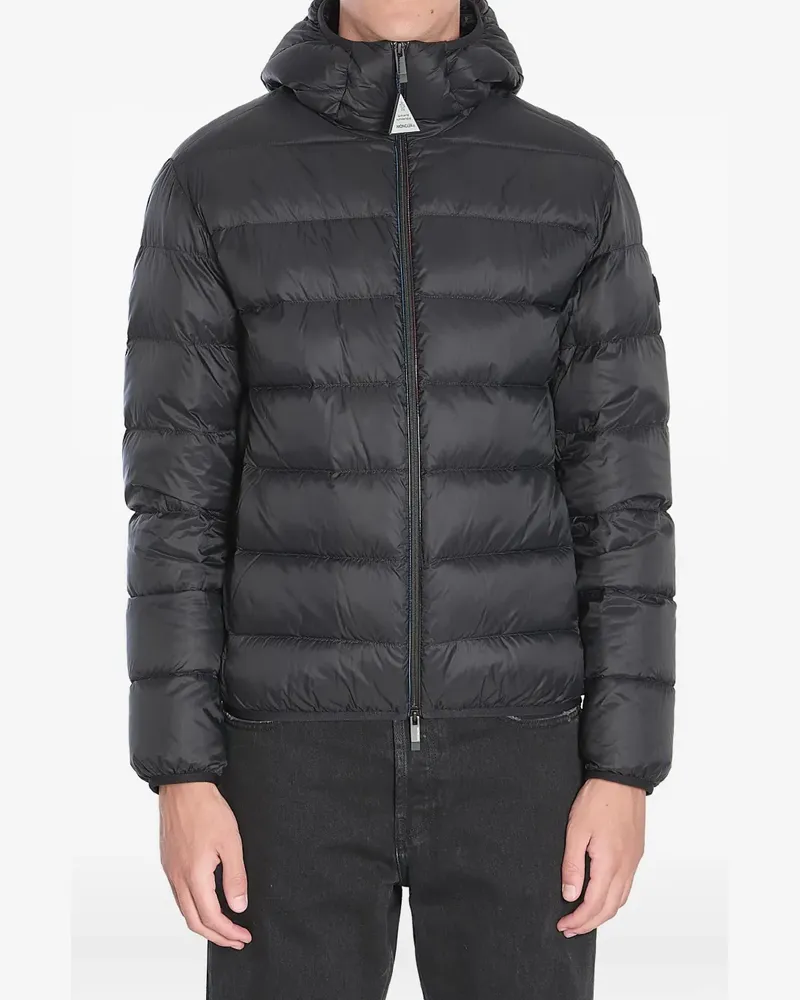 Moncler Gefütterte Kapuzenjacke - Schwarz Schwarz