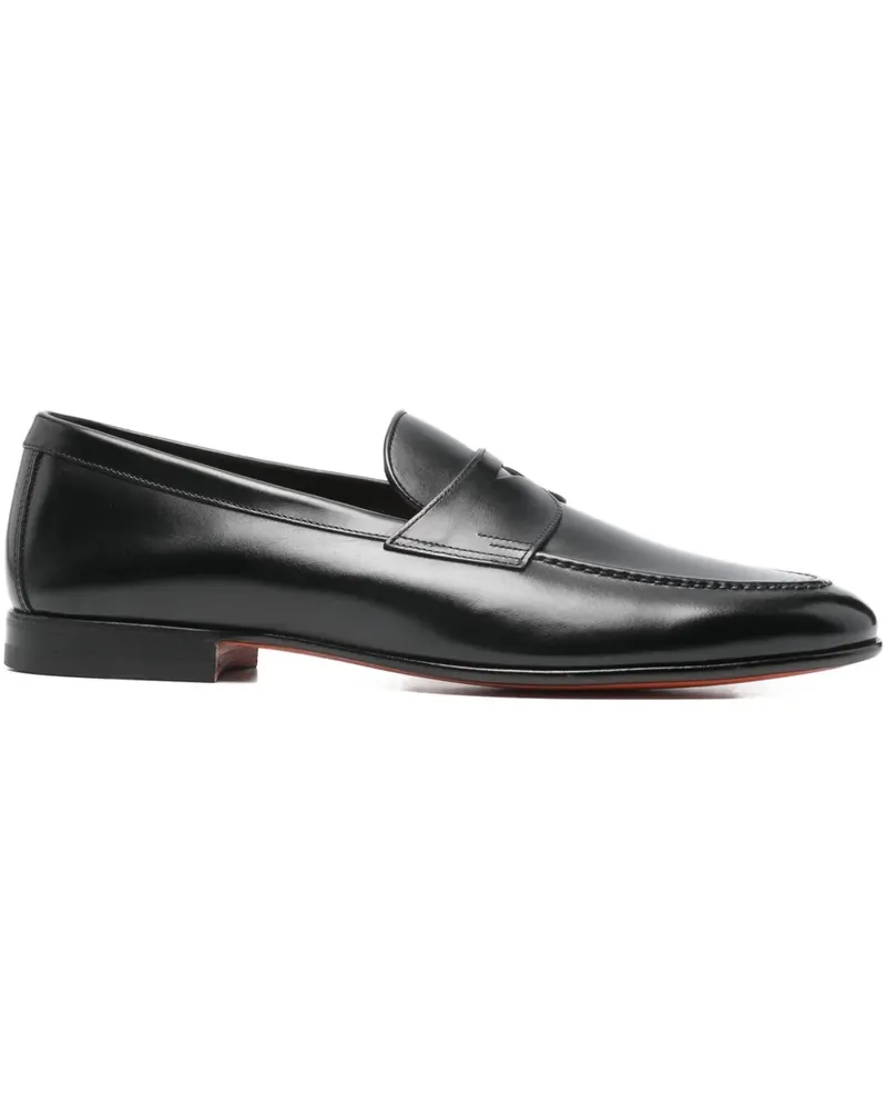Santoni penny leather loafers - Schwarz Schwarz