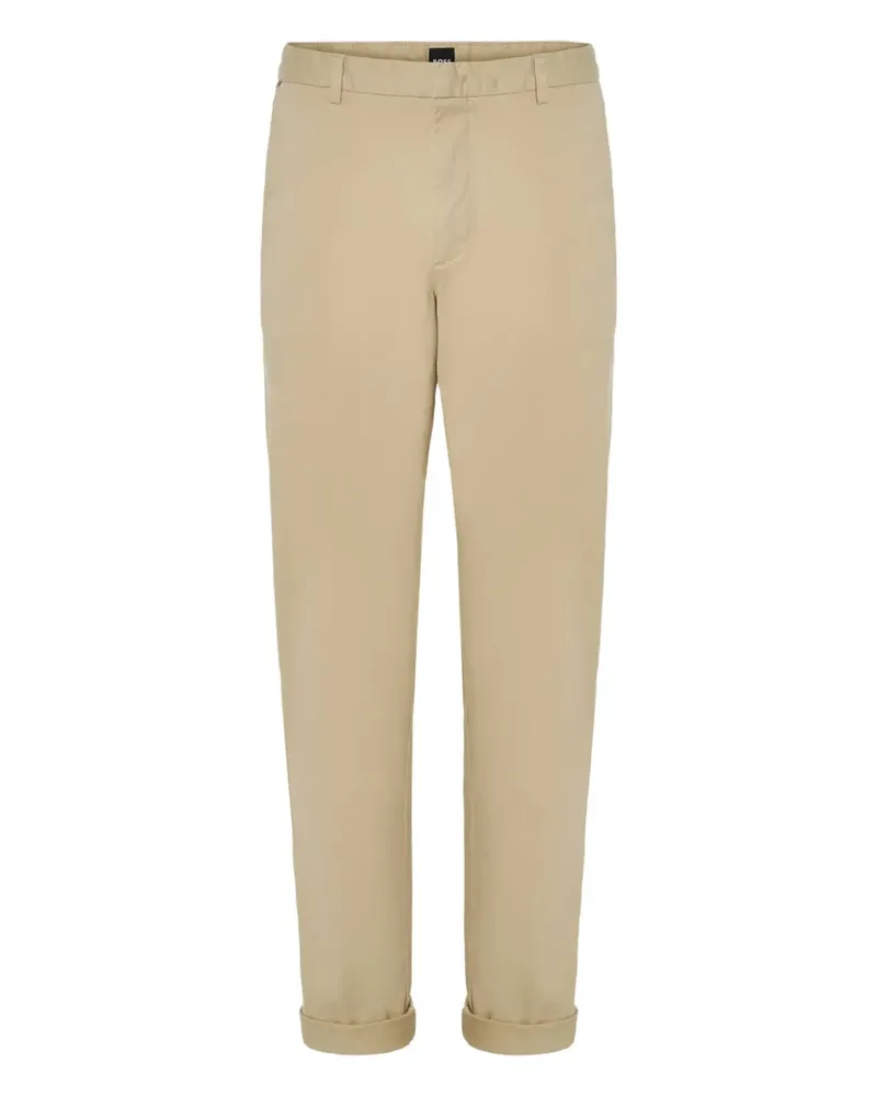 HUGO BOSS Chino mit Logo-Patch - Nude Nude