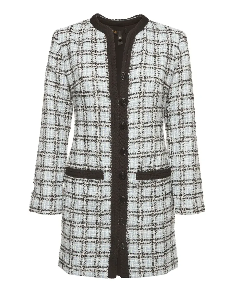 Maje Tweed-Kleid mit langen Ärmeln - Blau Blau