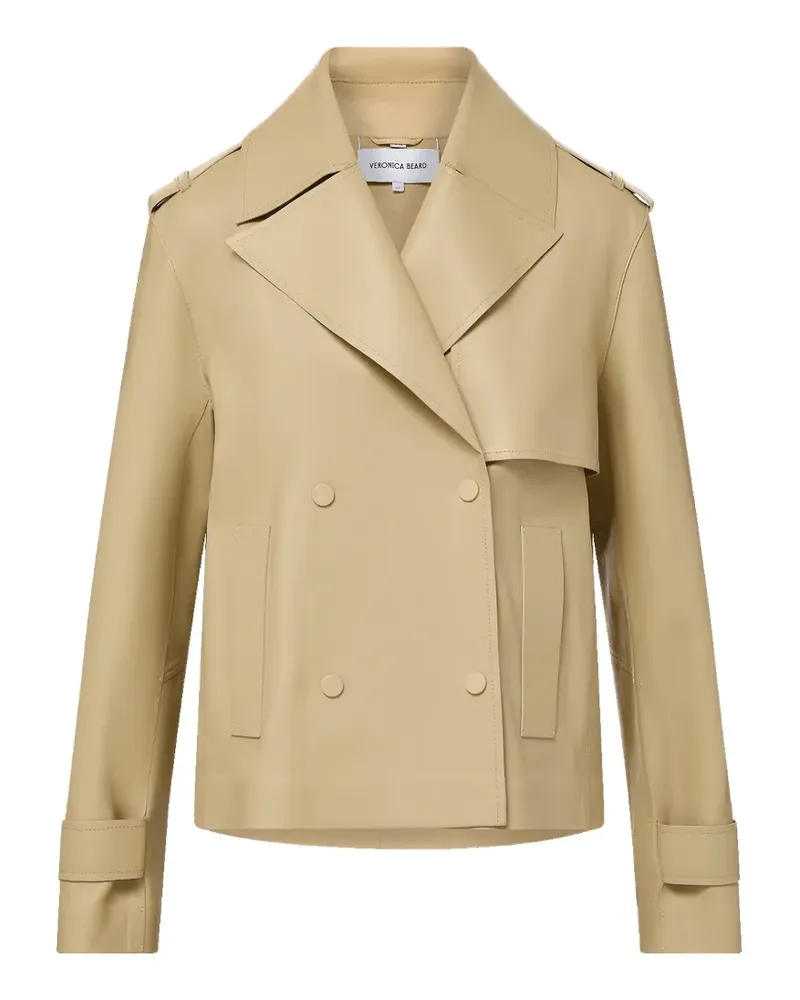 Veronica Beard Heathcliff cropped trench coat - Nude Nude