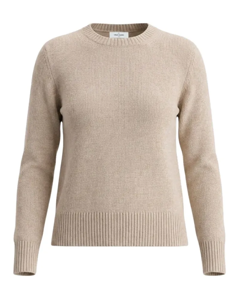 Gran Sasso Kaschmirpullover mit Rundhalsausschnitt - Nude Nude
