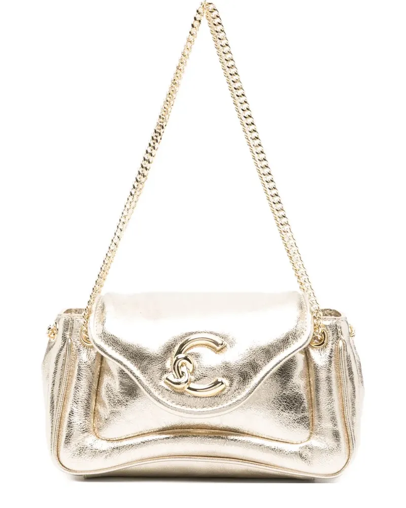 Coccinelle Kleine C-Me Schultertasche mit Kettenriemen - Gold Gold