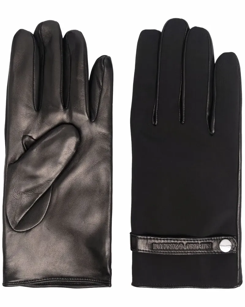 Emporio Armani Klassische Lederhandschuhe - Schwarz Schwarz