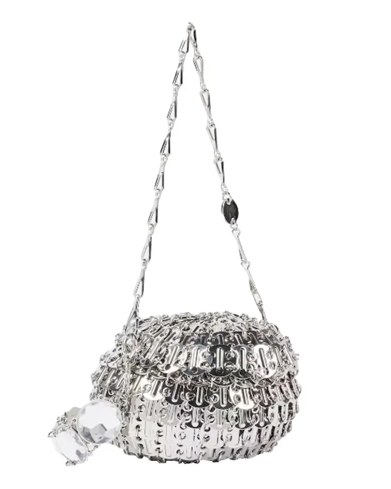 Paco Rabanne rhinestone-embellished sphere shoulder bag - Silber Silber