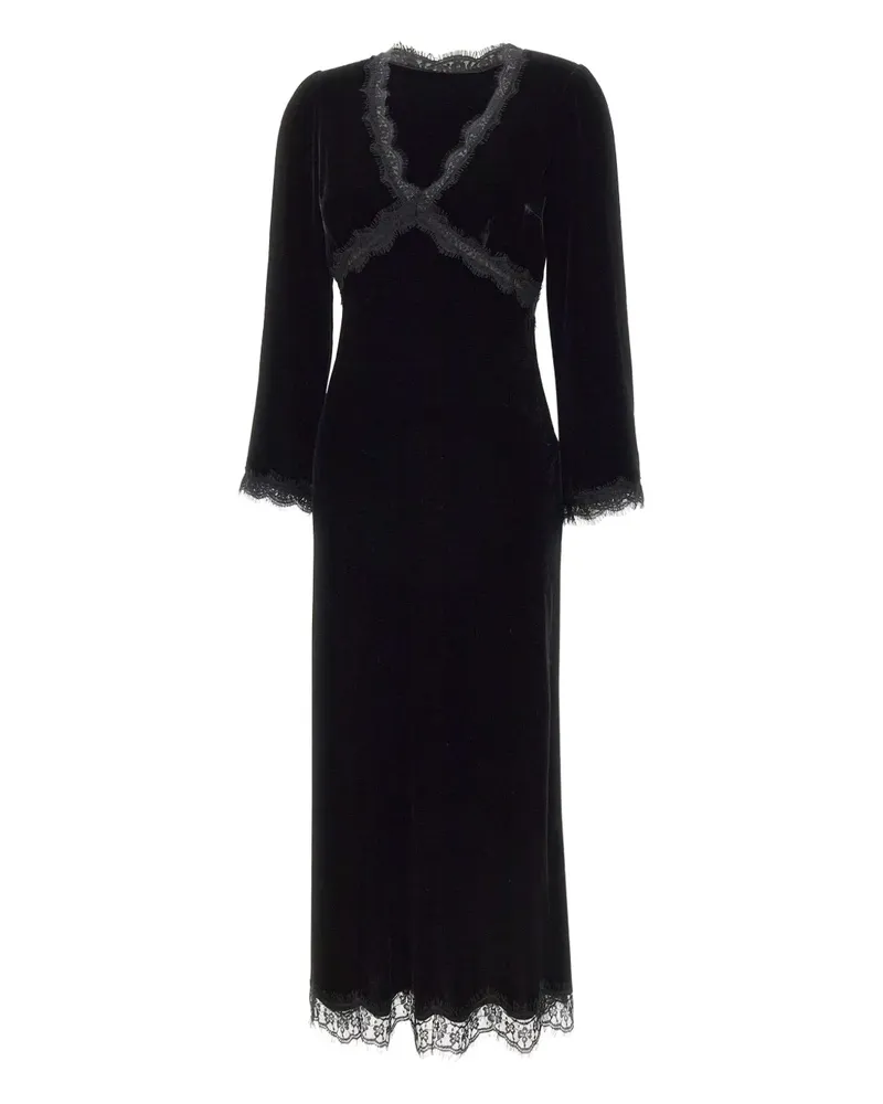RIXO Alessi silk midi dress - Schwarz Schwarz