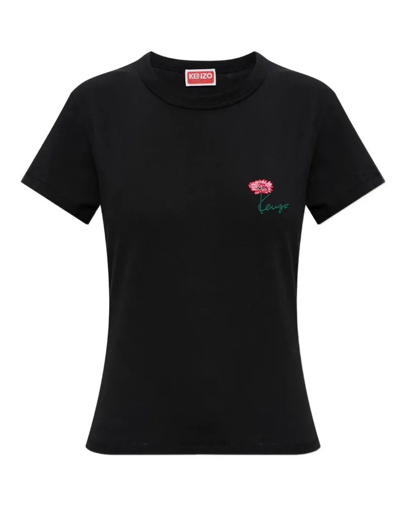 Kenzo Tulip cotton T-shirt - Schwarz Schwarz