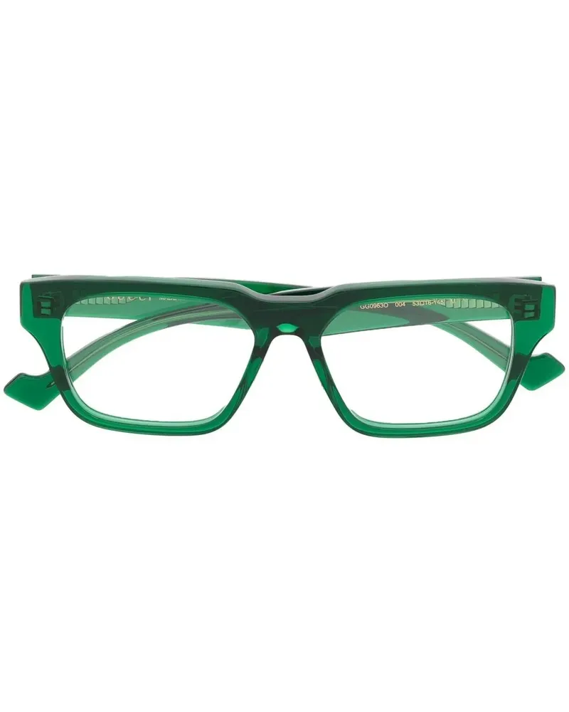 Gucci Brille mit eckigem Gestell - Grün Grün