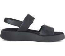 Slingback-Sandalen mit Plateau - Schwarz