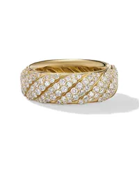 David Yurman 18kt Sculpted Cable Gelbgoldring mit Diamanten Gold