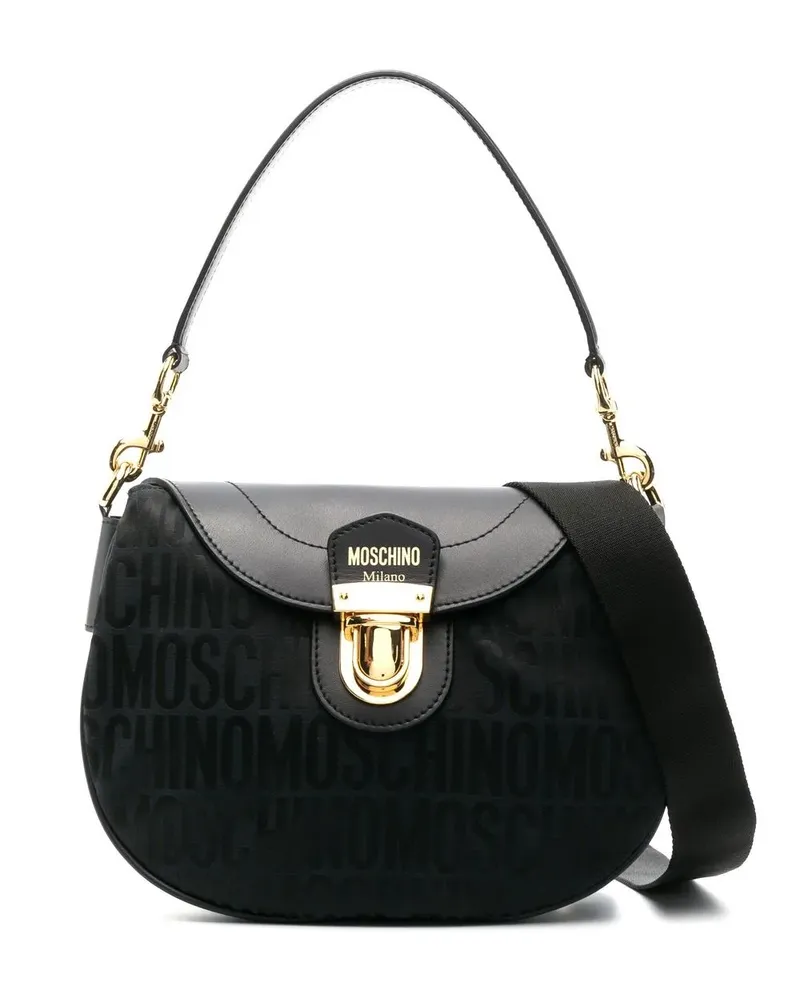 Moschino Shopper mit Logo-Print - Schwarz Schwarz