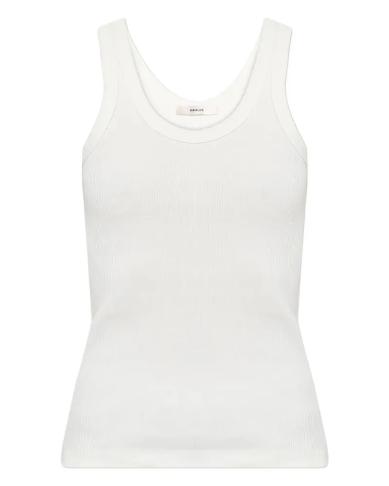 Haikure Geripptes Trägershirt - Weiß Weiß