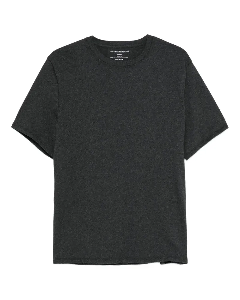 Majestic T-Shirt mit rundem Ausschnitt - Grau Grau