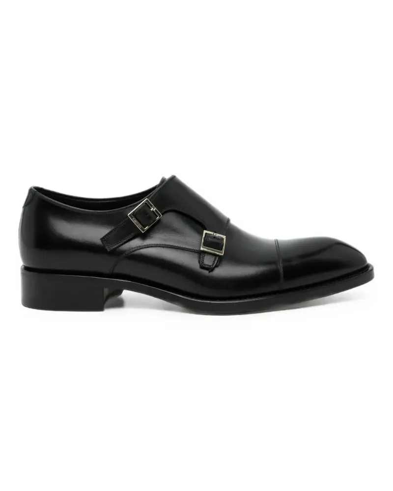 Tom Ford Vincent Loafer mit doppeltem Riemen - Schwarz Schwarz