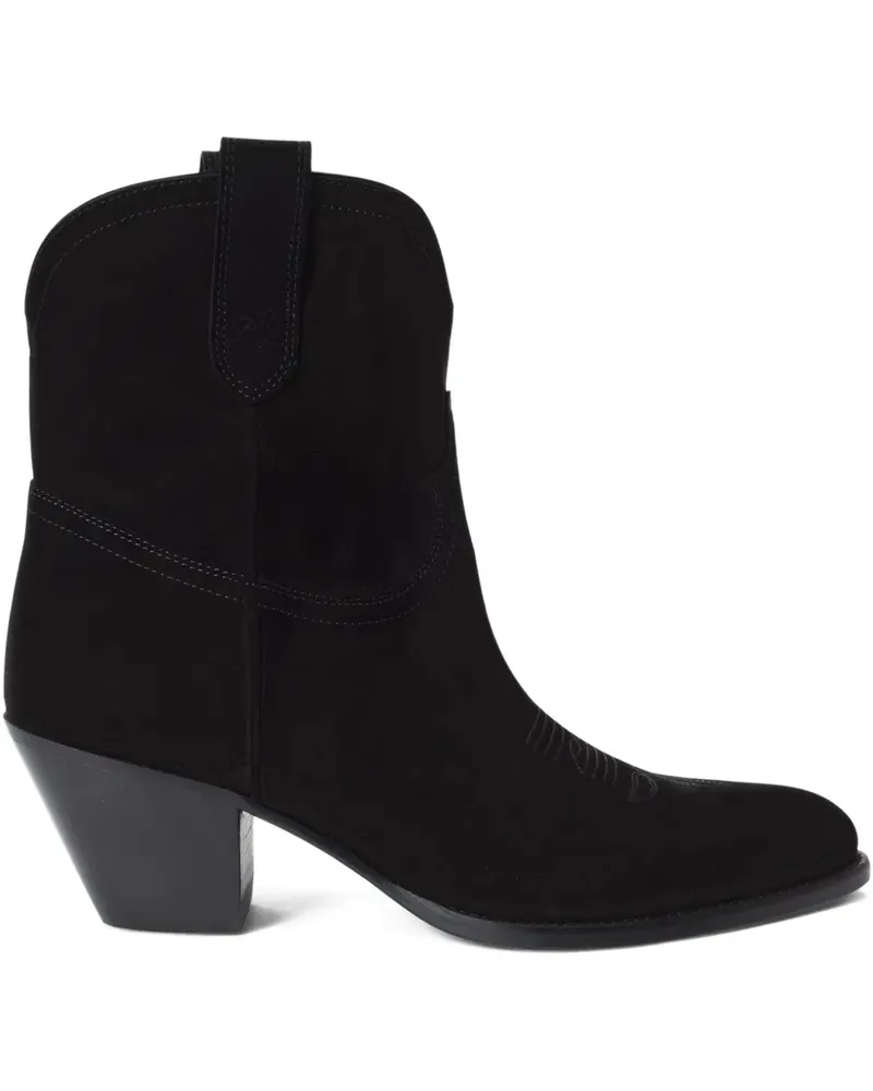 Ralph Lauren Western Cowboystiefel 57mm - Schwarz Schwarz