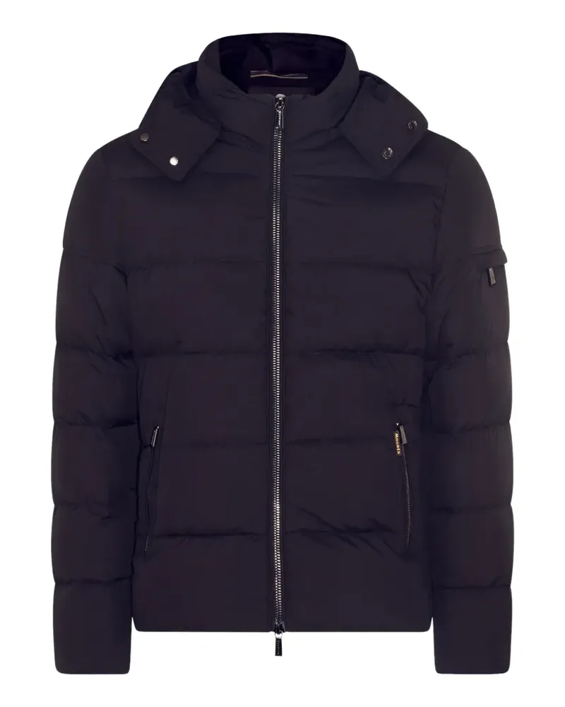 MOORER padded hooded coat - Schwarz Schwarz