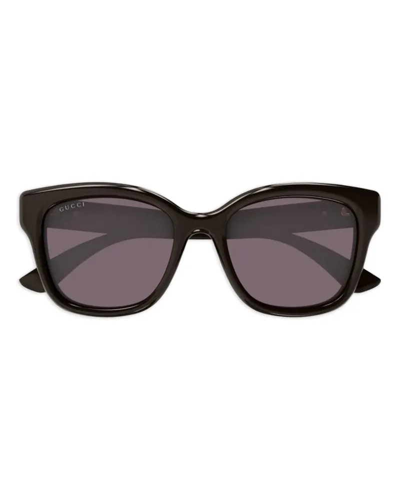 Gucci Sonnenbrille mit eckigem Gestell - Braun Braun