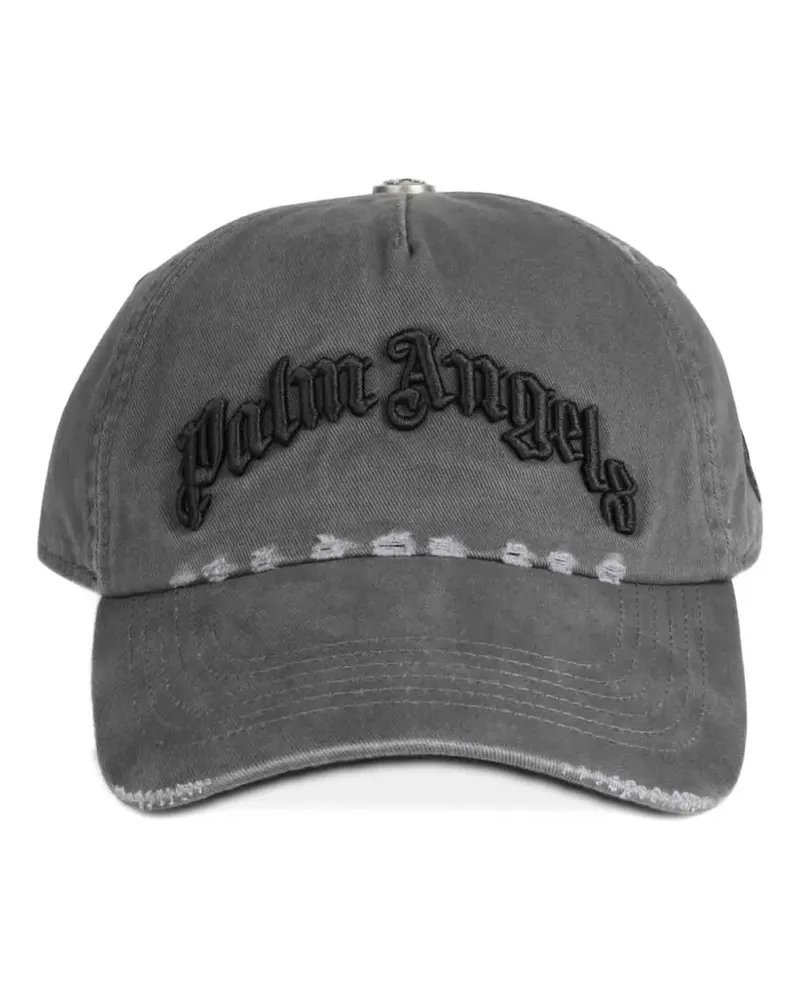 Palm Angels Baseballkappe im Distressed-Look - Grau Grau
