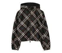 Wendbare Jacke mit Karomuster - Schwarz