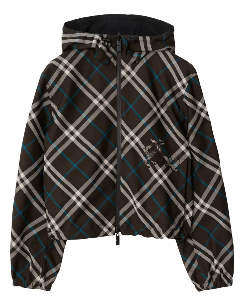 Burberry Wendbare Jacke mit Karomuster - Schwarz Schwarz