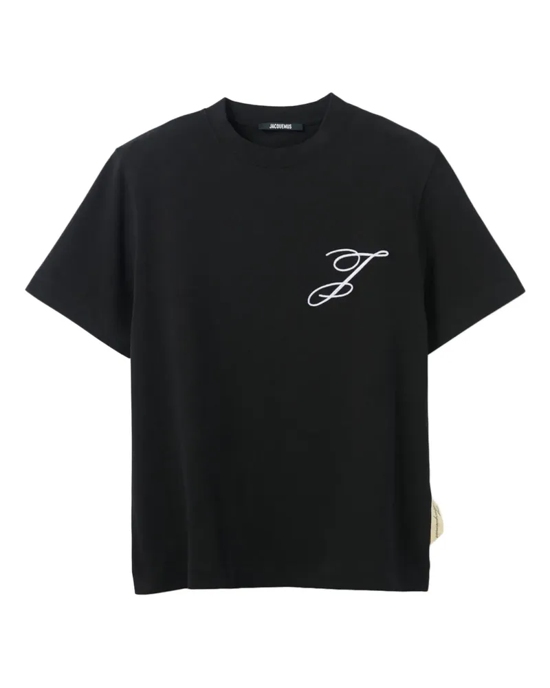 Jacquemus logo-embroidered T-shirt - Schwarz Schwarz