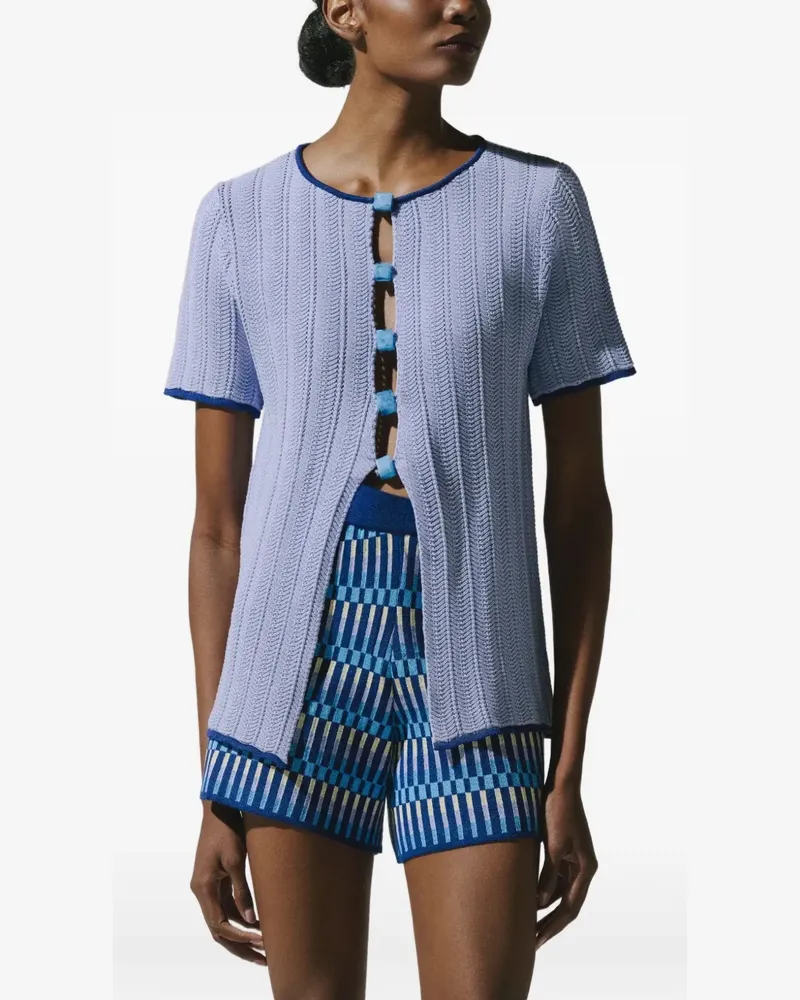 Baobab Collection Corsica T-Shirt mit Kunstharz-Verzierung - Violett Violett