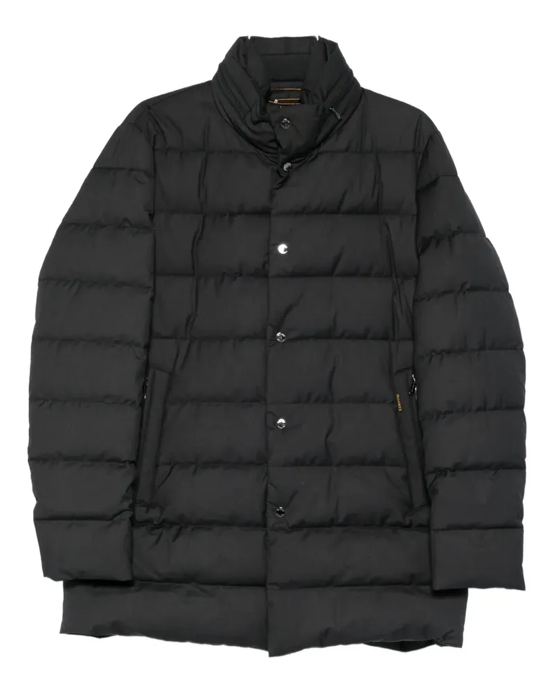 MOORER buttoned padded coat - Grau Grau