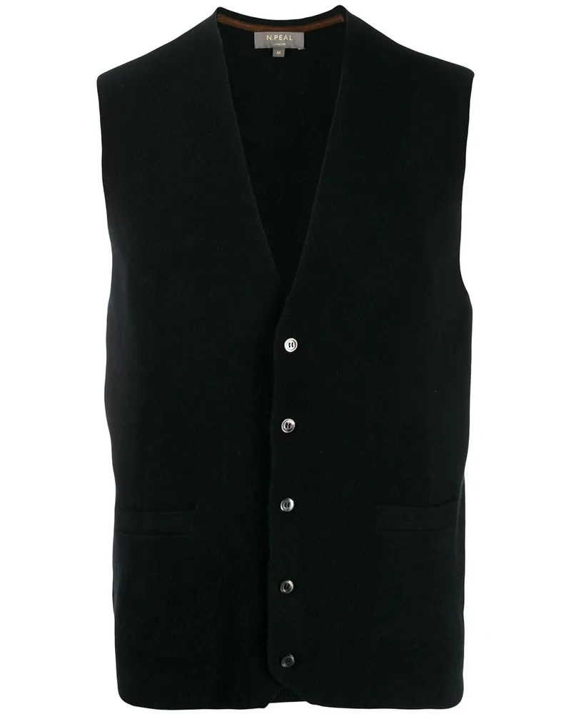 N.Peal The Chelsea Milano' Weste - Schwarz Schwarz